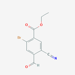 molecular formula C11H8BrNO3 B1409691 Ethyl 2-bromo-5-cyano-4-formylbenzoate CAS No. 1807078-30-3