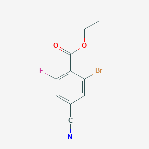 molecular formula C10H7BrFNO2 B1409718 Ethyl 2-bromo-4-cyano-6-fluorobenzoate CAS No. 1807076-72-7