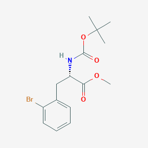 molecular formula C15H20BrNO4 B14097228 methyl (2S)-3-(2-bromophenyl)-2-{[(tert-butoxy)carbonyl]amino}propanoate 