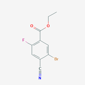 molecular formula C10H7BrFNO2 B1409738 Ethyl 5-bromo-4-cyano-2-fluorobenzoate CAS No. 1805104-19-1