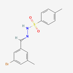 molecular formula C15H15BrN2O2S B14097549 N-[(3-bromo-5-methylphenyl)methylideneamino]-4-methylbenzenesulfonamide 
