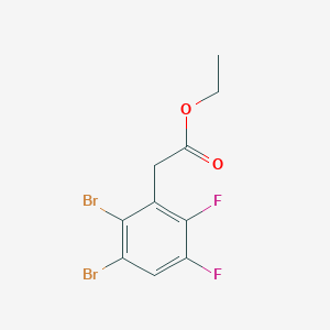 molecular formula C10H8Br2F2O2 B1409777 Ethyl 2,3-dibromo-5,6-difluorophenylacetate CAS No. 1806305-99-6