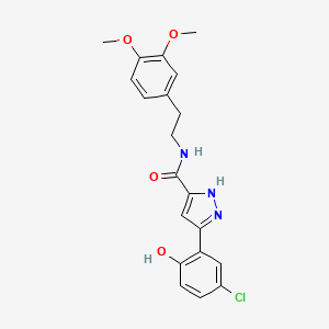 molecular formula C20H20ClN3O4 B14097818 5-(5-chloro-2-hydroxyphenyl)-N-[2-(3,4-dimethoxyphenyl)ethyl]-1H-pyrazole-3-carboxamide 