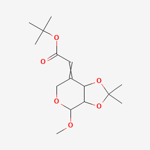 molecular formula C15H24O6 B14097939 tert-butyl 2-(4-methoxy-2,2-dimethyl-4,7a-dihydro-3aH-[1,3]dioxolo[4,5-c]pyran-7-ylidene)acetate 