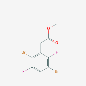 molecular formula C10H8Br2F2O2 B1409794 Ethyl 2,5-dibromo-3,6-difluorophenylacetate CAS No. 1806273-37-9