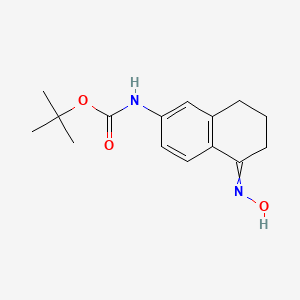 molecular formula C15H20N2O3 B14097953 tert-Butyl N-[5-(hydroxyimino)-5,6,7,8-tetrahydronaphthalen-2-yl]carbamate 