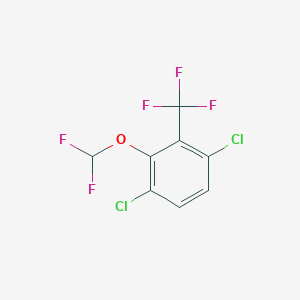 molecular formula C8H3Cl2F5O B1409805 3,6-Dichloro-2-(difluoromethoxy)benzotrifluoride CAS No. 1806322-21-3