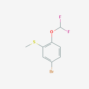 molecular formula C8H7BrF2OS B1409813 5-Bromo-2-(difluoromethoxy)thioanisole CAS No. 1805527-96-1