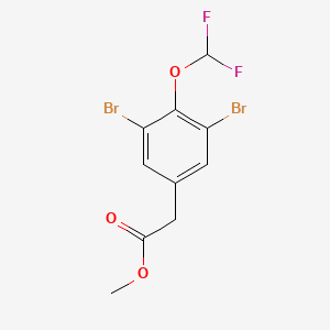 molecular formula C10H8Br2F2O3 B1409815 Methyl 3,5-dibromo-4-(difluoromethoxy)phenylacetate CAS No. 1806271-91-9