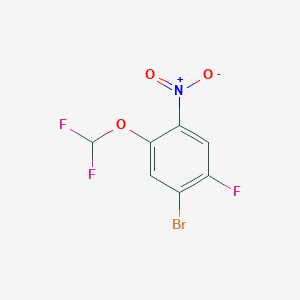 molecular formula C7H3BrF3NO3 B1409819 1-Bromo-5-difluoromethoxy-2-fluoro-4-nitrobenzene CAS No. 1807196-29-7