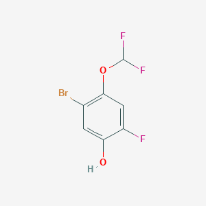 molecular formula C7H4BrF3O2 B1409821 5-Bromo-4-difluoromethoxy-2-fluorophenol CAS No. 1807029-31-7