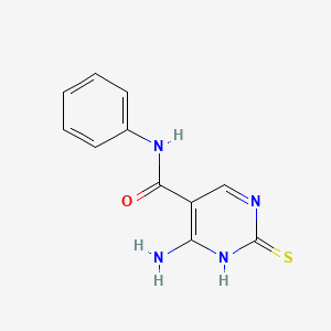 molecular formula C11H10N4OS B14098242 4-amino-N-phenyl-2-thioxo-1,2-dihydropyrimidine-5-carboxamide 