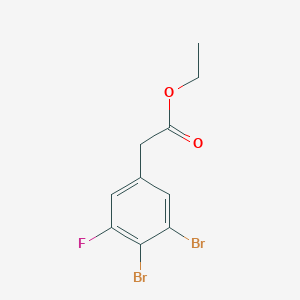 molecular formula C10H9Br2FO2 B1409840 Ethyl 3,4-dibromo-5-fluorophenylacetate CAS No. 1803785-28-5