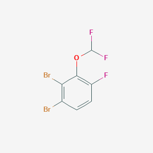 molecular formula C7H3Br2F3O B1409855 1,2-Dibromo-3-difluoromethoxy-4-fluorobenzene CAS No. 1806347-34-1