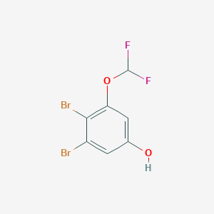 molecular formula C7H4Br2F2O2 B1409857 3,4-Dibromo-5-(difluoromethoxy)phenol CAS No. 1805120-84-6