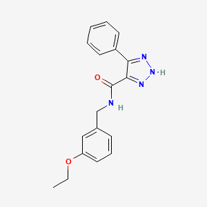 molecular formula C18H18N4O2 B14098612 N-(3-ethoxybenzyl)-4-phenyl-1H-1,2,3-triazole-5-carboxamide 