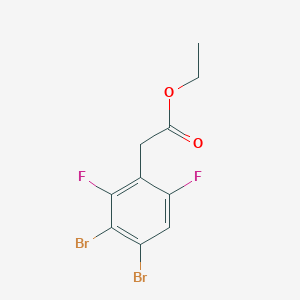 molecular formula C10H8Br2F2O2 B1409865 Ethyl 3,4-dibromo-2,6-difluorophenylacetate CAS No. 1804939-08-9