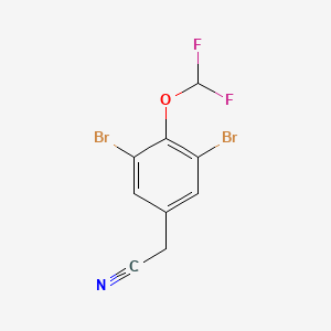 molecular formula C9H5Br2F2NO B1409869 3,5-Dibromo-4-(difluoromethoxy)phenylacetonitrile CAS No. 1803788-58-0