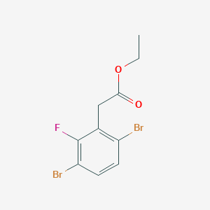 molecular formula C10H9Br2FO2 B1409878 Ethyl 3,6-dibromo-2-fluorophenylacetate CAS No. 1806351-20-1