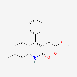 molecular formula C19H17NO3 B14098858 Methyl 2-(7-methyl-2-oxo-4-phenyl-1,2-dihydroquinolin-3-yl)acetate 