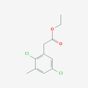 molecular formula C11H12Cl2O2 B1409899 Ethyl 2,5-dichloro-3-methylphenylacetate CAS No. 1804896-90-9