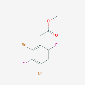 molecular formula C9H6Br2F2O2 B1409902 Methyl 2,4-dibromo-3,6-difluorophenylacetate CAS No. 1803783-44-9