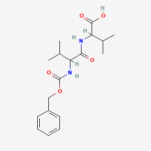 molecular formula C18H26N2O5 B14099053 Valine, N-(N-carboxy-DL-valyl)-, DL-, N-benzyl ester CAS No. 879553-77-2