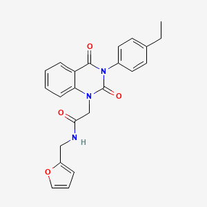 molecular formula C23H21N3O4 B14099114 2-[3-(4-ethylphenyl)-2,4-dioxo-3,4-dihydroquinazolin-1(2H)-yl]-N-(2-furylmethyl)acetamide 
