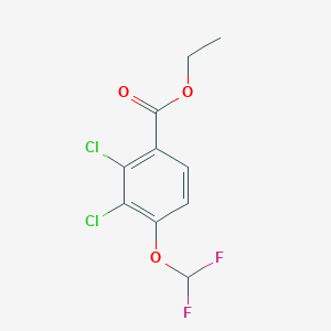 molecular formula C10H8Cl2F2O3 B1409915 Ethyl 2,3-dichloro-4-(difluoromethoxy)benzoate CAS No. 1803788-25-1