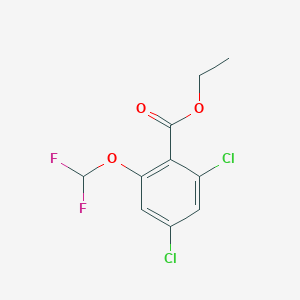 molecular formula C10H8Cl2F2O3 B1409918 Ethyl 2,4-dichloro-6-(difluoromethoxy)benzoate CAS No. 1803712-77-7
