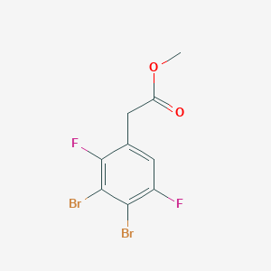 molecular formula C9H6Br2F2O2 B1409919 Methyl 3,4-dibromo-2,5-difluorophenylacetate CAS No. 1805467-52-0