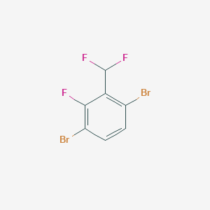 molecular formula C7H3Br2F3 B1409924 3,6-Dibromo-2-fluorobenzodifluoride CAS No. 1803784-35-1