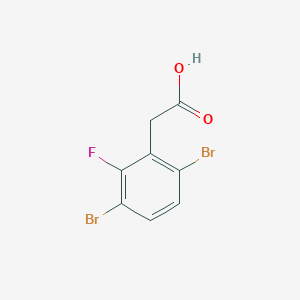 molecular formula C8H5Br2FO2 B1409927 3,6-Dibromo-2-fluorophenylacetic acid CAS No. 1803785-23-0