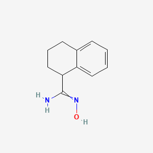 molecular formula C11H14N2O B14099325 N'-hydroxy-1,2,3,4-tetrahydronaphthalene-1-carboximidamide 
