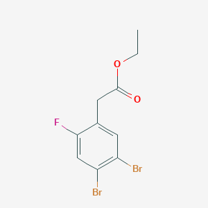 molecular formula C10H9Br2FO2 B1409941 Ethyl 4,5-dibromo-2-fluorophenylacetate CAS No. 1804418-80-1