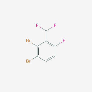 molecular formula C7H3Br2F3 B1409945 2,3-Dibromo-6-fluorobenzodifluoride CAS No. 1803776-82-0