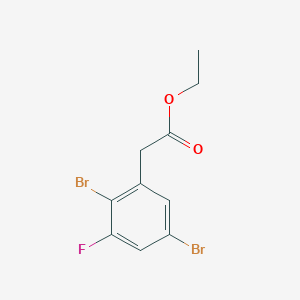 molecular formula C10H9Br2FO2 B1409948 Ethyl 2,5-dibromo-3-fluorophenylacetate CAS No. 1804418-73-2