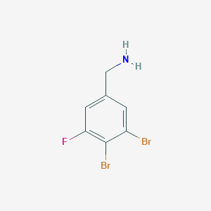 molecular formula C7H6Br2FN B1409949 3,4-Dibromo-5-fluorobenzylamine CAS No. 1803777-87-8