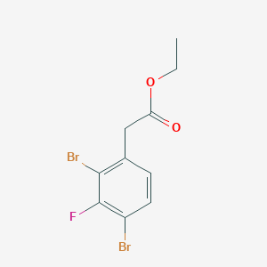 molecular formula C10H9Br2FO2 B1409951 Ethyl 2,4-dibromo-3-fluorophenylacetate CAS No. 1807033-90-4