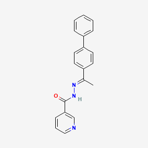 molecular formula C20H17N3O B14099569 N'-[(1E)-1-(biphenyl-4-yl)ethylidene]pyridine-3-carbohydrazide 