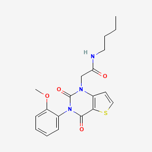molecular formula C19H21N3O4S B14099623 N-butyl-2-(3-(2-methoxyphenyl)-2,4-dioxo-3,4-dihydrothieno[3,2-d]pyrimidin-1(2H)-yl)acetamide 