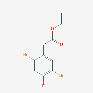 molecular formula C10H9Br2FO2 B1409963 Ethyl 2,5-dibromo-4-fluorophenylacetate CAS No. 1806295-32-8