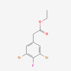 molecular formula C10H9Br2FO2 B1409972 Ethyl 3,5-dibromo-4-fluorophenylacetate CAS No. 1803716-86-0