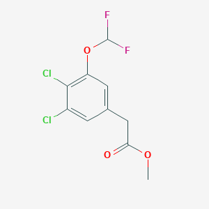 molecular formula C10H8Cl2F2O3 B1409976 Methyl 3,4-dichloro-5-(difluoromethoxy)phenylacetate CAS No. 1805125-78-3
