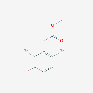molecular formula C9H7Br2FO2 B1409978 Methyl 2,6-dibromo-3-fluorophenylacetate CAS No. 1803778-95-1