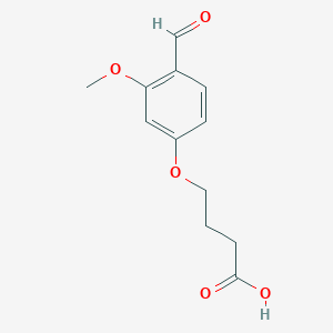 molecular formula C12H14O5 B140998 4-(4-Formyl-3-methoxyphenoxy)butanoic acid CAS No. 309964-23-6