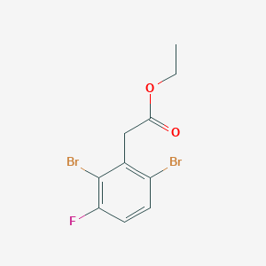 molecular formula C10H9Br2FO2 B1409985 Ethyl 2,6-dibromo-3-fluorophenylacetate CAS No. 1807057-15-3