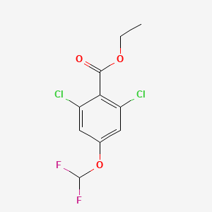 molecular formula C10H8Cl2F2O3 B1409987 Ethyl 2,6-dichloro-4-(difluoromethoxy)benzoate CAS No. 1804937-14-1