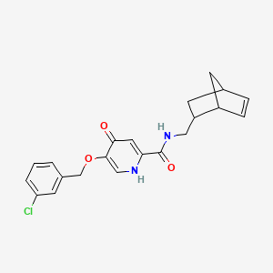 molecular formula C21H21ClN2O3 B14099872 N-(bicyclo[2.2.1]hept-5-en-2-ylmethyl)-5-[(3-chlorobenzyl)oxy]-4-hydroxypyridine-2-carboxamide 