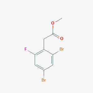 molecular formula C9H7Br2FO2 B1409988 Methyl 2,4-dibromo-6-fluorophenylacetate CAS No. 1804418-84-5